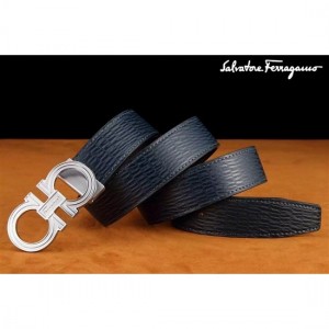 Ferragamo Special Edition Adjustable Leather Double Gancini Buckle Belt 003 For Men