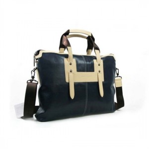 Ferragamo Blue Leather Small Shoulder Bag For Men