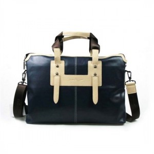Ferragamo Blue Leather Small Shoulder Bag For Men