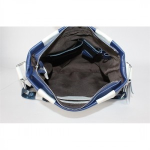 Ferragamo Blue Leather Small Messenger Bag For Men