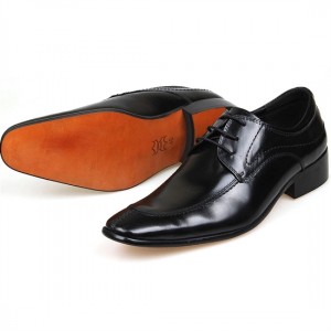 Ferragamo Aiden Patent Leather Lace-up Shoes Black For Men