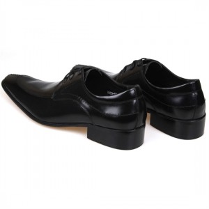 Ferragamo Aiden Patent Leather Lace-up Shoes Black For Men