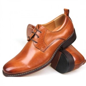 Ferragamo Aiden Patent Oxford Shoes Brown For Men