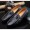 Ferragamo Driver Mocassins With Vara Ornament Black Shoes For Men