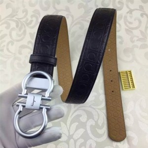 Ferragamo original edition adjustable calfskin leather gancini belt OE018 For Men