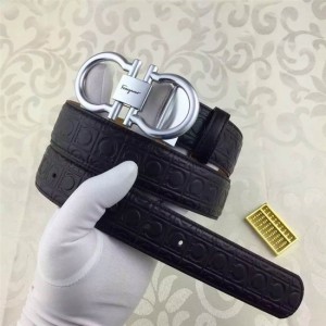 Ferragamo original edition adjustable calfskin leather gancini belt OE018 For Men