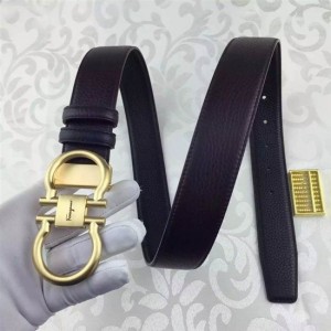 Ferragamo original edition adjustable calfskin leather gancini belt OE023 For Men