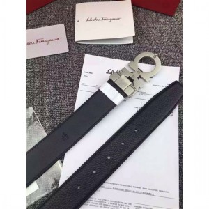 Ferragamo Gentle Monster leather belt with double gancini buckle GM011 For Men
