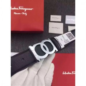 Ferragamo Gentle Monster leather belt with double gancini buckle GM015 For Men