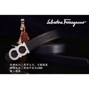 Ferragamo Gentle Monster leather belt with double gancini buckle GM023 For Men