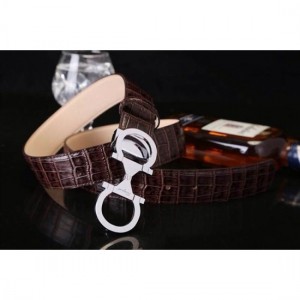 Ferragamo Gentle Monster leather belt with double gancini buckle GM066 For Men