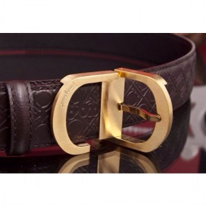 Ferragamo Gentle Monster leather belt with double gancini buckle GM102 For Men