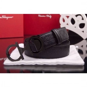 Ferragamo Gentle Monster leather belt with double gancini buckle GM103 For Men