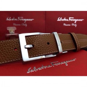 Ferragamo Gentle Monster leather belt with double gancini buckle GM125 For Men