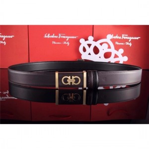 Ferragamo Gentle Monster leather belt with double gancini buckle GM145 For Men