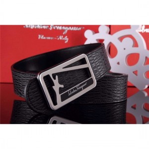 Ferragamo Gentle Monster leather belt with double gancini buckle GM148 For Men
