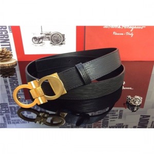 Ferragamo Gentle Monster leather belt with double gancini buckle GM153 For Men