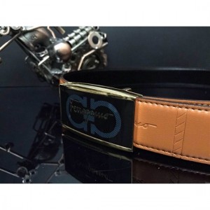 Ferragamo Gentle Monster leather belt with double gancini buckle GM156 For Men