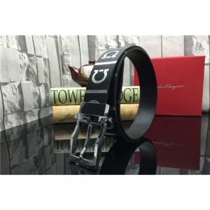 Ferragamo Gentle Monster leather belt with double gancini buckle GM173 For Men