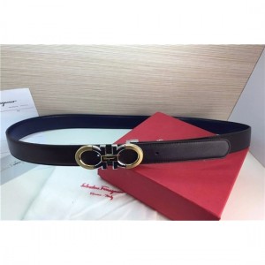 Ferragamo Gentle Monster leather belt with double gancini buckle GM174 For Men