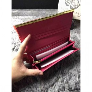 Ferragamo wallet in pink color with gold Gancio buckle For Women