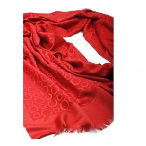 Authentic Ferragamo Wool Scarf Red For Women