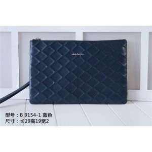 Ferragamo pouch wallet navy blue high quality For Women