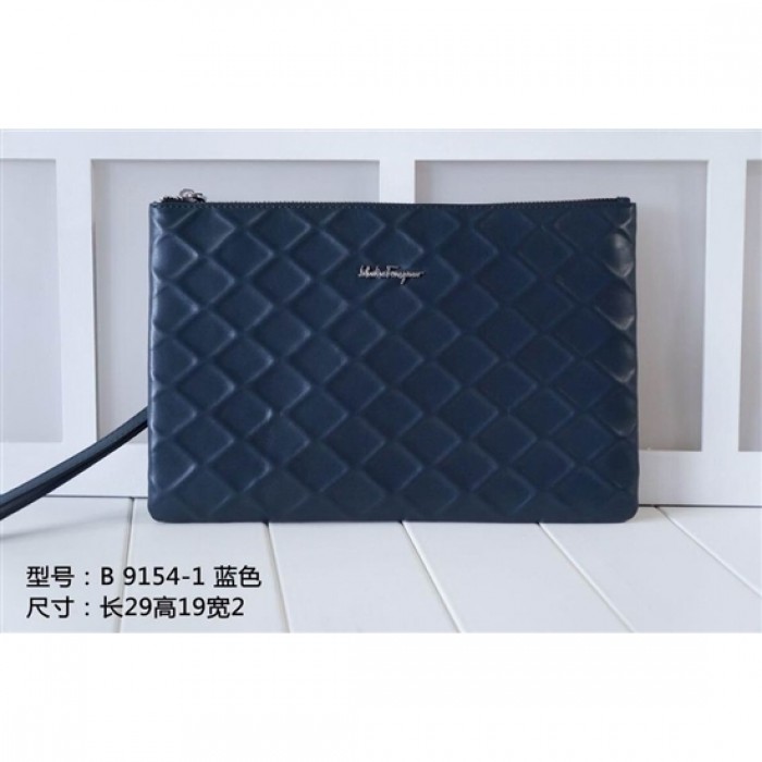 Ferragamo pouch wallet navy blue high quality For Women