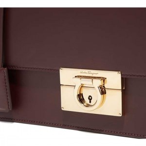 Salvatore Ferragamo Medium Gancio Lock Shoulder Bag Sale Online SFS-UU163 For Women