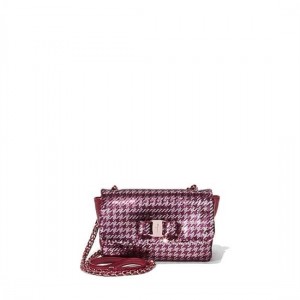 Salvatore Ferragamo Medium Sequined Vara Flap Bag Sale Online SFS-UU113 For Women